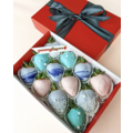 12pcs Purple Marble, Blue Pink & Purple Chocolate Strawberries Gift Box